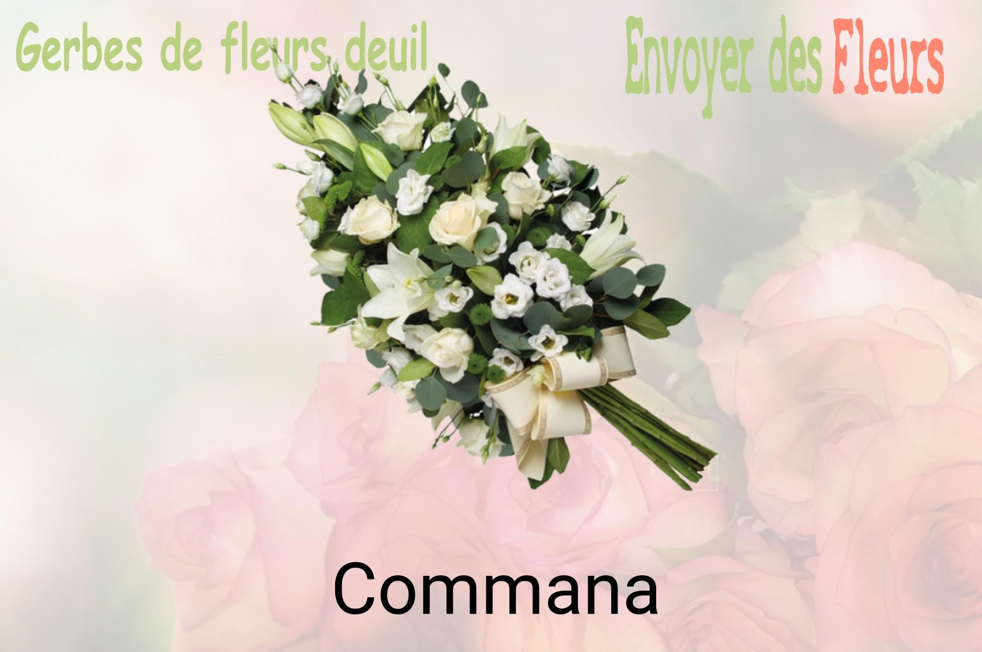 Gerbe de fleurs de deuil livrée à Commana